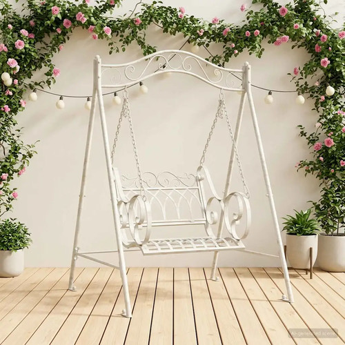 Swing bench antique white - bench,