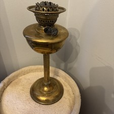 Vintage Duplex Brass Oil Lamp Double Wick Oil Lamp 38cm tall. 