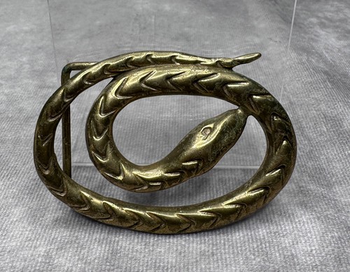 Solid brass snake 1970s oden - brass,