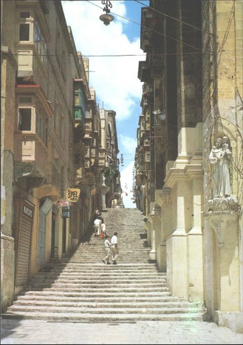 Vintage valletta malta steps - malta,