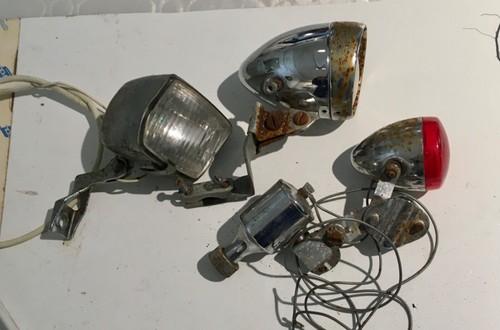 Vintage bicycle dynamo lamps - vintage,