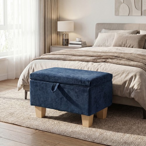 Upholstered storage ottoman - storage,