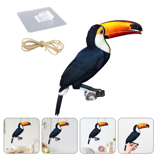 Wooden toucan shape wall - wooden,