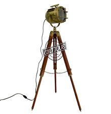 Beautiful Bedroom LED Night Lamp with Wooden Leg Tripod Stand Antique Model Lamp