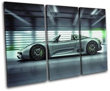 Porsche 918 Spyder Supercar Hybrid Cars TREBLE CANVAS WALL ART Picture Print