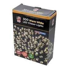 Fairy Lights Mains Plug In 300 Warm White Led Bulbs Indoor With Effects