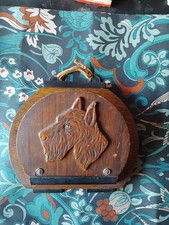 Vintage Wooden Scottie Dog Art
