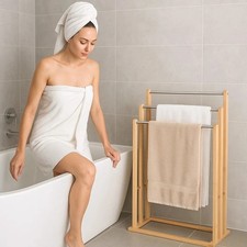 Bamboo Wooden Towel Holder
