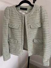 Zara Green white & Gold Blazer