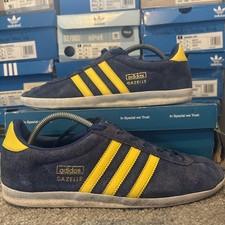 Size UK 10 Adidas Gazelle OG Stockholm Blue/Yellow Suede Trainers 2021 Originals