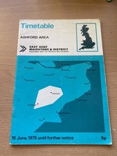 East Kent Ashford Area Bus Timetable 1975