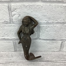 Mermaid Bag Hook Wall Mounted Purse Hanger Coat Hat Rustic Vintage Antique Style
