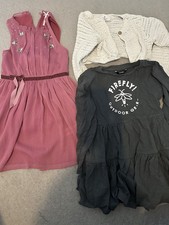 Girls  2 Dress Unicorn White Cardigan Joblot X3 Size 5-6Yrs Old Bundle next