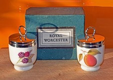 Royal Worcestershire - one egg coddlers - Evesham pattern x 2 in one box