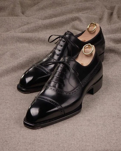 Mens handmade black leather - mens,