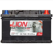 Lion 100 Car Battery 12 V 70Ah 600CCA 3 yr Warranty Maintenance Free Replacement