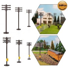 24pcs HO Gauge Telephone Pole