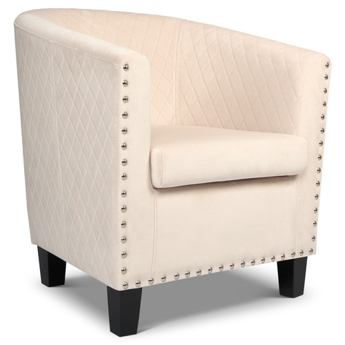 Tub chair velvet arm - tub,