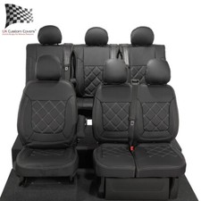 Vauxhall Opel Vivaro Crew Cab Seat Covers Leatherette (2014-2019) 1027 1028