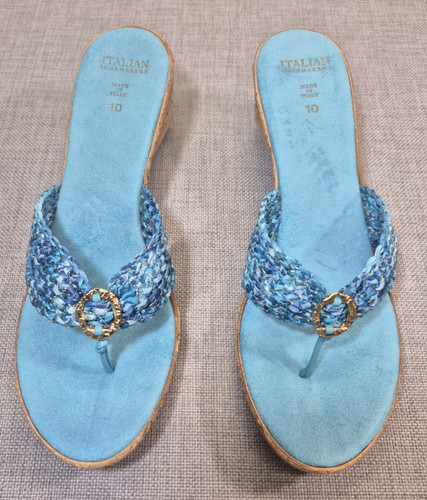 Italian shoemakers wedge thong - italian,