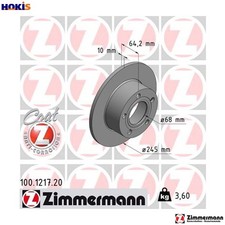 2x BRAKE DISC 100.1217.20 FOR
