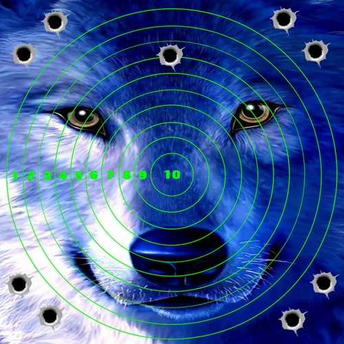 Wolf adhesive targets - 6,