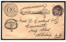 GB QV ADVERT Cover 1900 HUNTING TRAPS Wolverhampton CDS Illustrated Staffs T83b