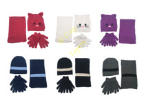 Childrens 3-Piece Hat  Scarf