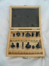 Faithfull 1/4in 12 Piece ROUTER BIT SET - Good Used Condition.