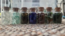 Mini sea glass bottles -