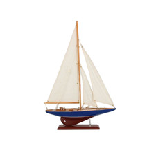 J Class Yacht ~ Wooden Model Replica Large Sailboat Nautical Gift