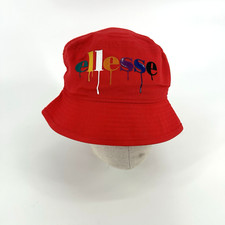 Ellesse Bucket hat Red spellout Festival Rave Unisex One size BNWT