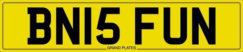 Initials number plate bn15 - initials,