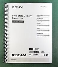 Sony PXW-Z150 Instruction