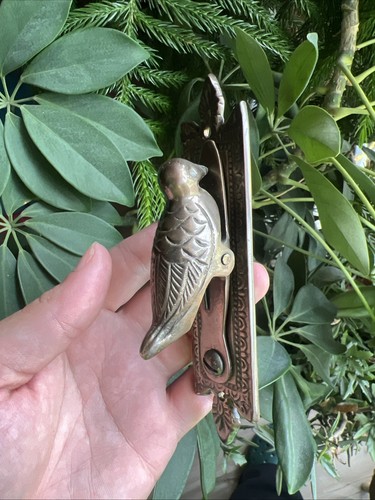 Vintage solid brass bird door - vintage,