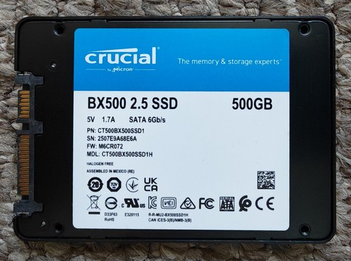 Crucial bx500 500gb - crucial, sata