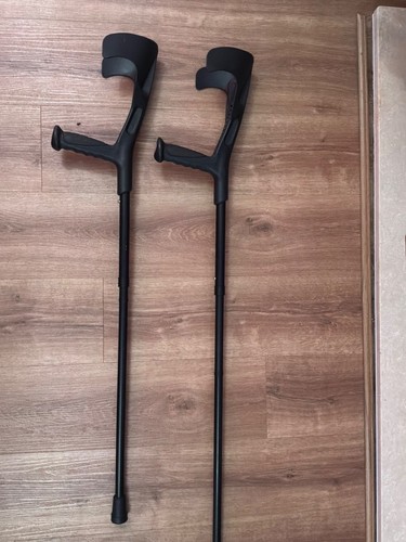 Adjustable elbow crutch with - crutch,