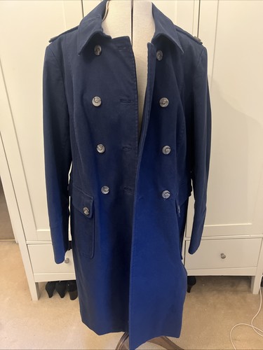 Boden blue trench coat - coat, size