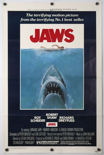 Jaws original movie poster - jaws,