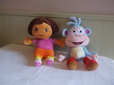 Gosh! 2007  Dora The Explorer 12"Boots Monkey & 12" Dora Soft Plush Toys