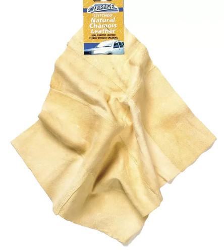 Natural leather chamois - natural,
