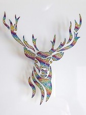 Stag Head Static Cling Window