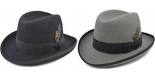 Men's Major Wear 100% Wool Felt Homburg Hat in 2 Colours