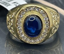 Mens sapphire gold ring