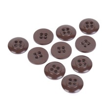 14mm Original Vintage Buttons Brown - Bulk Packs 10/50/100 - 1940s 1950s