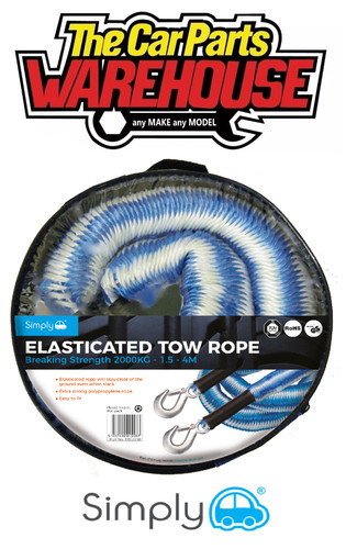 Elasticated tow rope 2000kg - tow, 4m