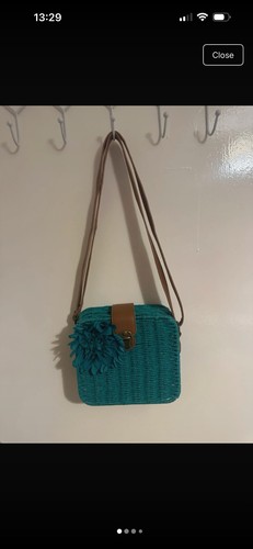 Turquoise handbag from