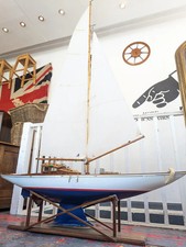 1930s Large Scale Model Pond Yacht/Boat. Antique/Vintage/Nautical