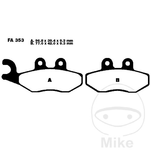 Pair brake pads ebc - pair, sfac353