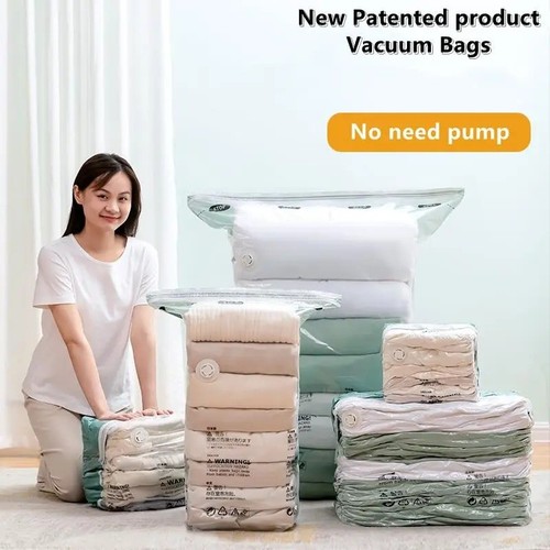 Pump vacuum storage bags - no‑pump,